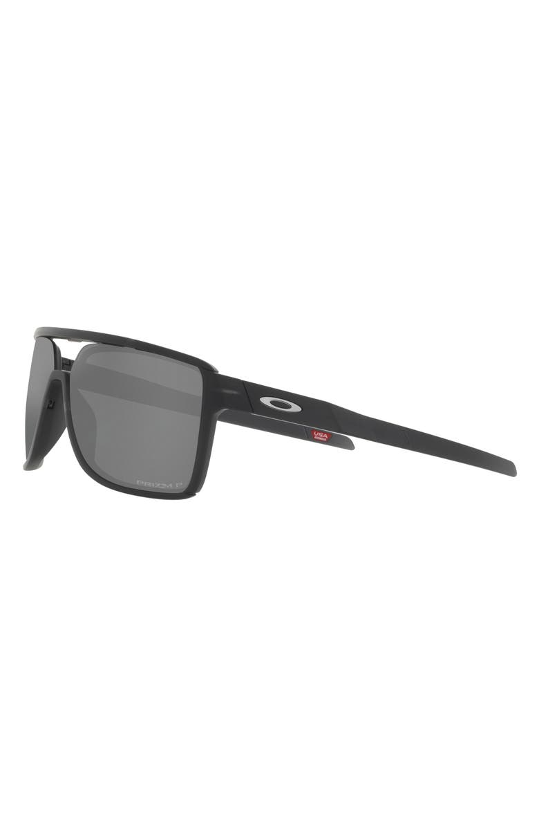 Oakley Castel 63mm Prizm<sup>™</sup> Polarized Oversize Rectangular Sunglasses, Alternate, color,