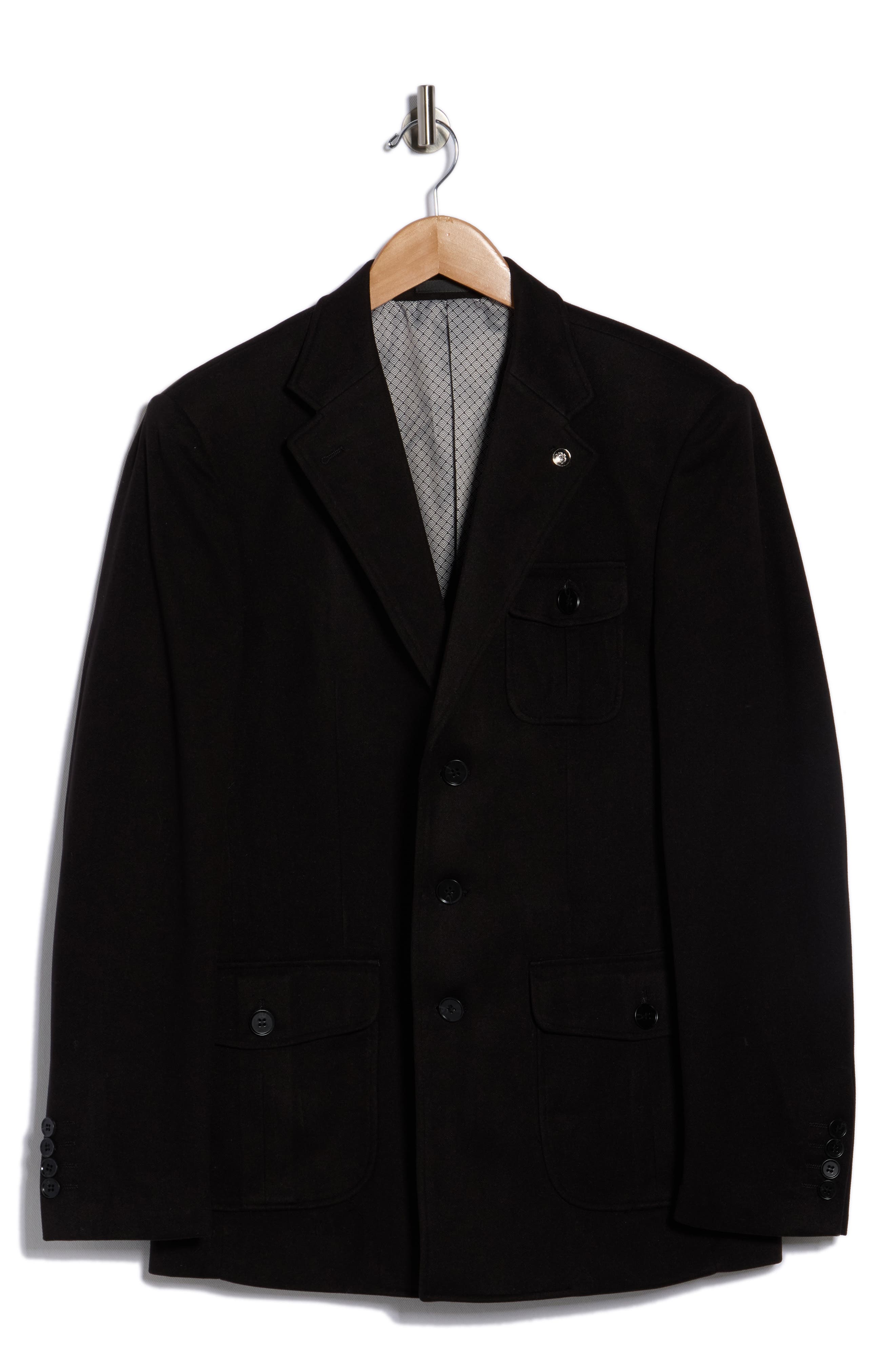 T.R. PREMIUM Slim Fit Solid Stretch Sport Coat