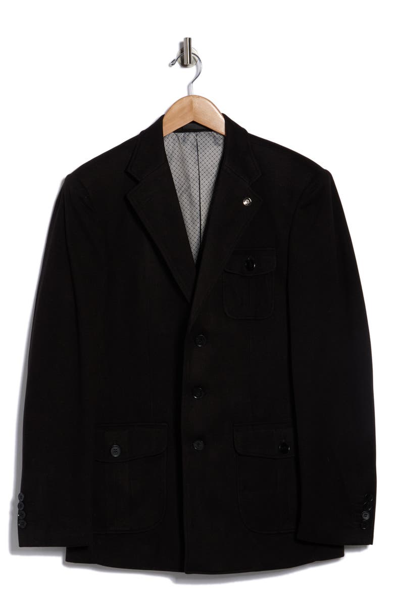T.R. PREMIUM Slim Fit Solid Stretch Sport Coat, Main, color, Black