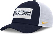 Nike Men's Nike Navy/White West Virginia Mountaineers 2025 On-Field Rise Patch Trucker Adjustable Hat
