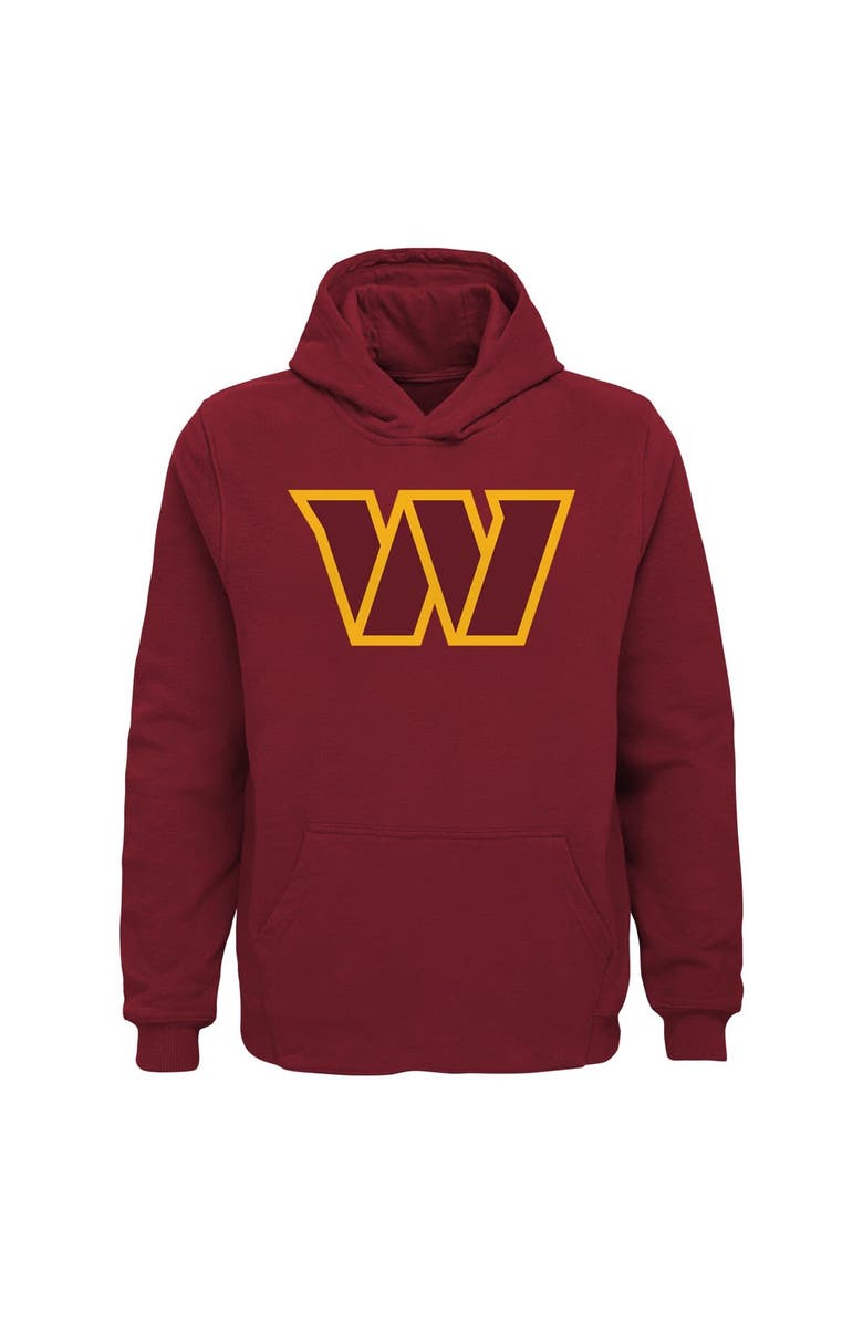 Outerstuff Youth Burgundy Washington Commanders Team Logo Pullover Hoodie, Alternate, color, Burgundy