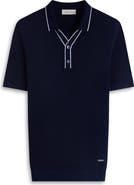 Bugatchi Waffle Stitch Polo Sweater