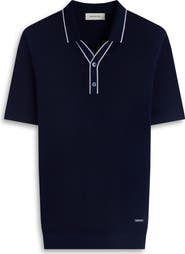 Bugatchi Waffle Stitch Polo Sweater