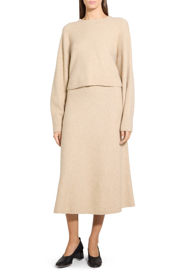 Ribbed Merino Wool Blend Sweater, Alternate, color, BEIGE - V47