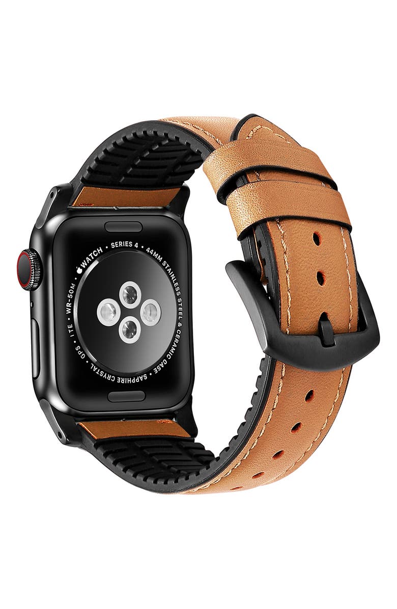 The Posh Tech Leather Apple Watch<sup>®</sup> Watchband, Alternate, color, 