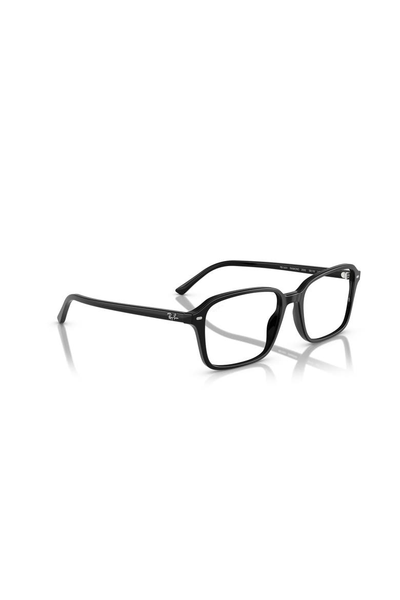 54mm Square optical glasses, Alternate, color, Black