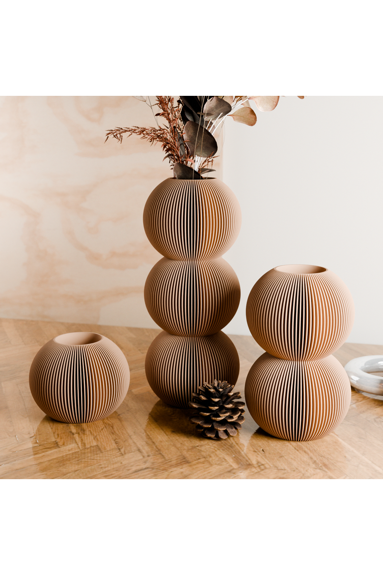 Bubble Vase Set, Main, color, Natural Wood