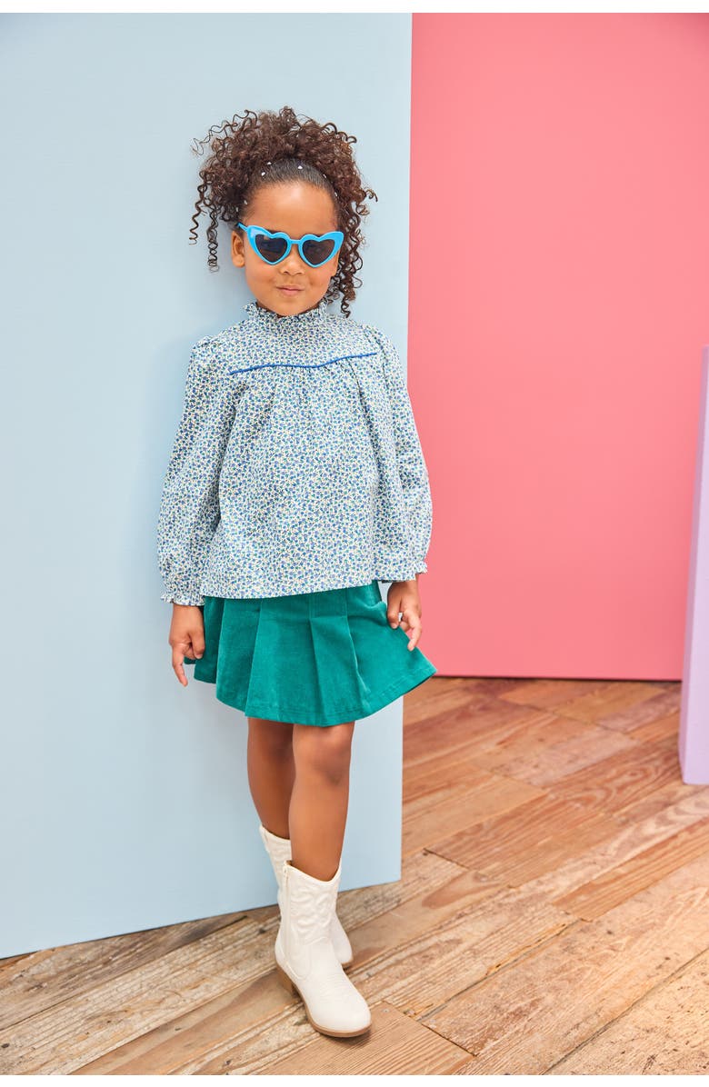 BISBY Kids' Pleated Mini Skort, Alternate, color, Peacock Velvet