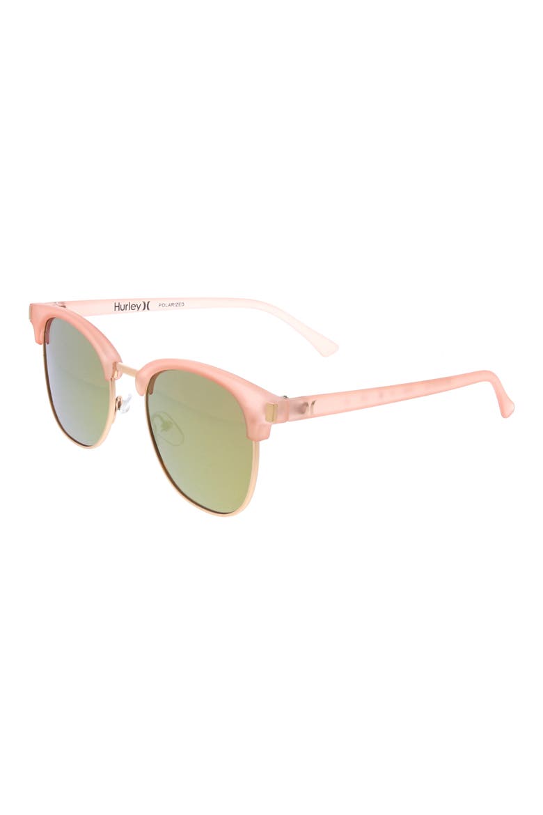 52mm Retro Half Rim Sunglasses, Alternate, color, CRYSTAL BLUSH