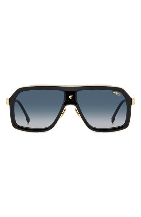60mm Gradient Rectangular Sunglasses