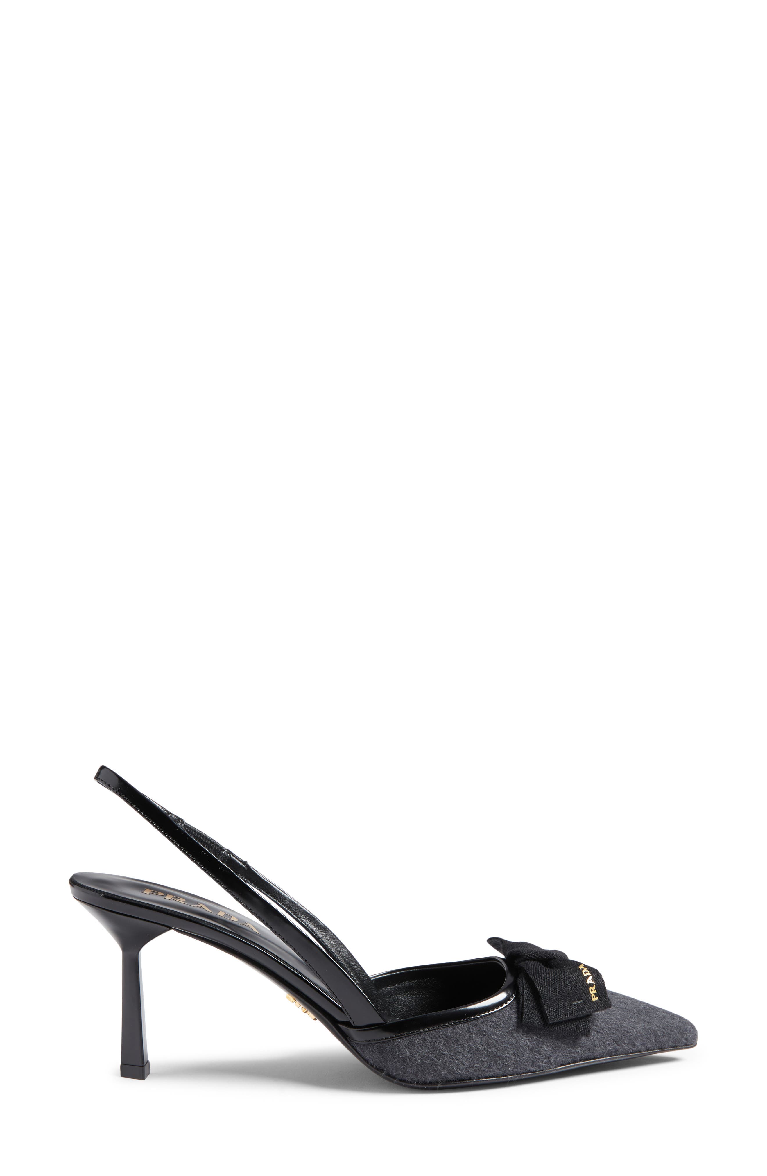 Cashmere Bow Slingback Pump, Alternate, color, ANTRACITE