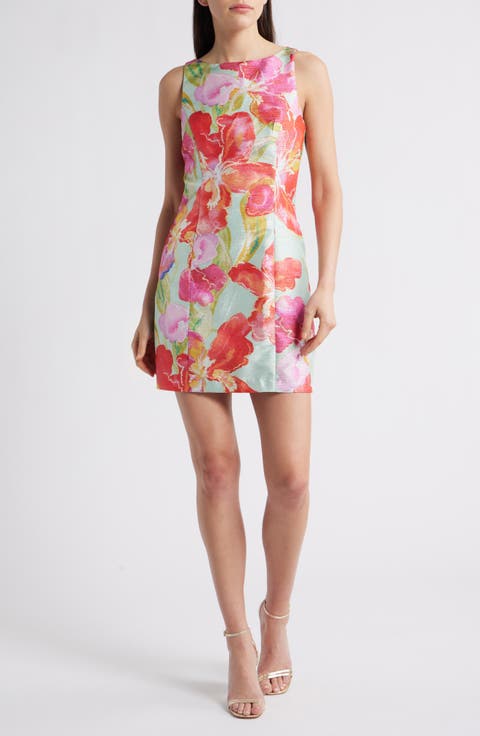 Ren Floral Jacquard Minidress
