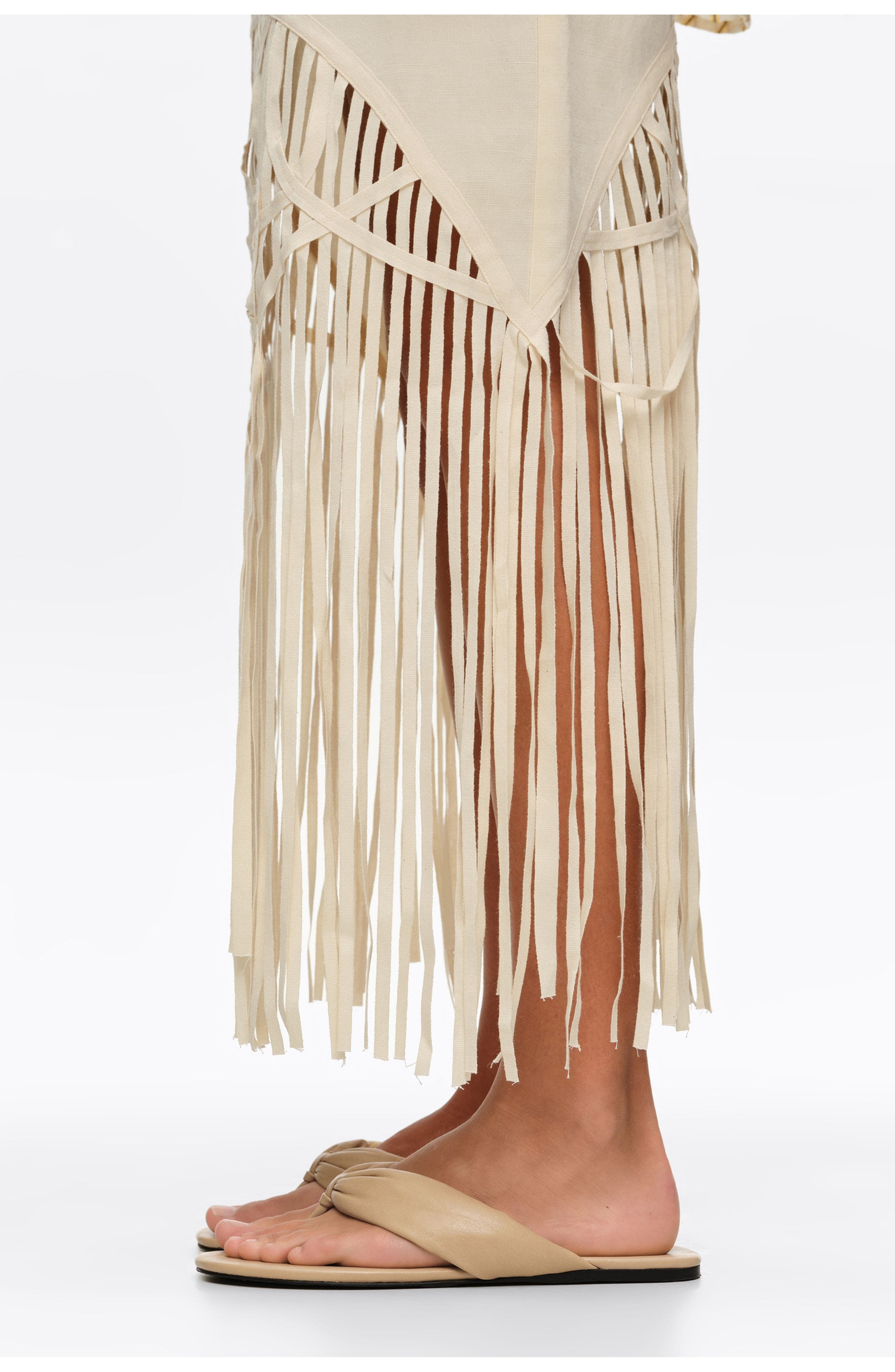 Leather Tubular Flat Sandal - image 2