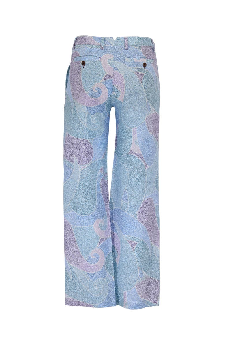 Lords of Harlech Grain Paisley Womens Wool Wide-leg Pant, Alternate, color, Grain Paisley Teal