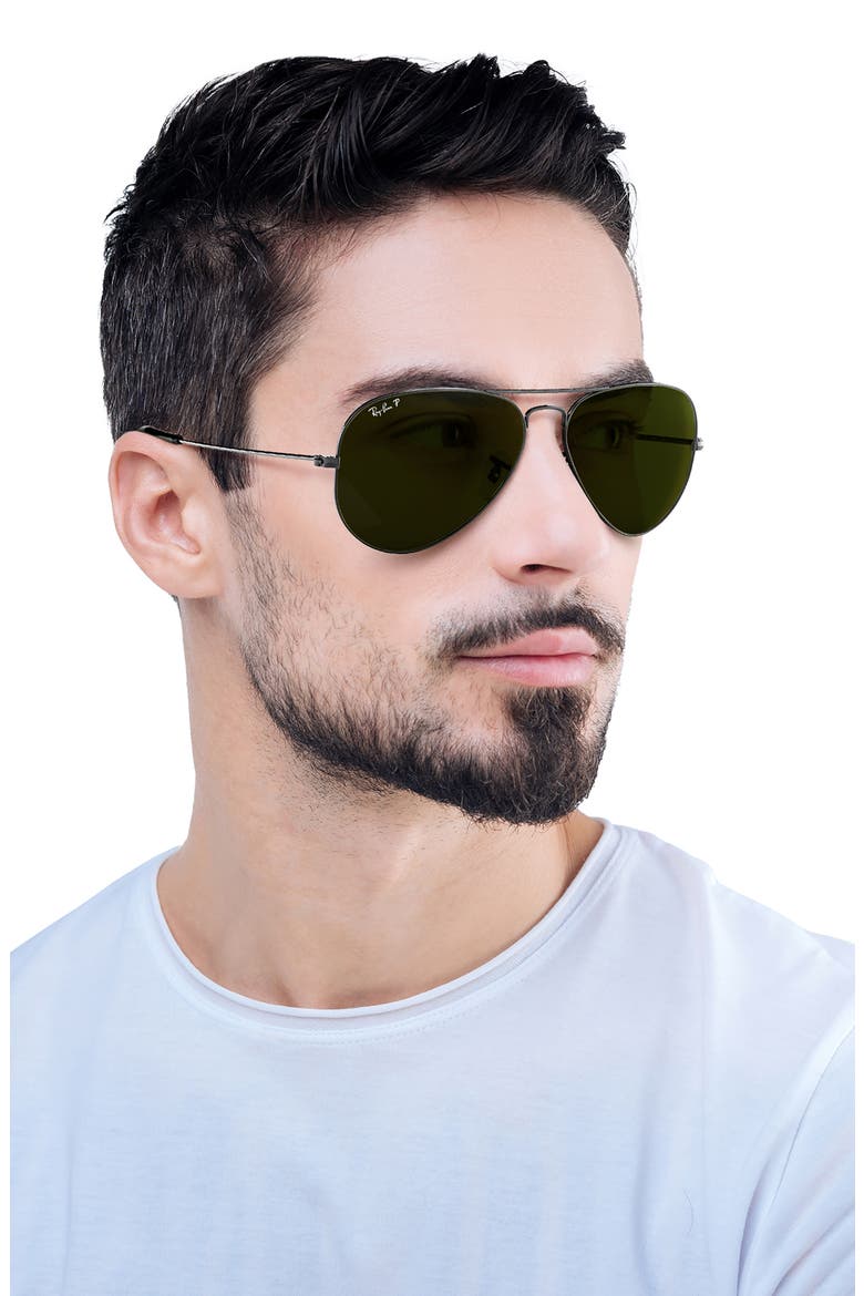 Original 62mm Oversize Polarized Aviator Sunglasses, Alternate, color, GOLD