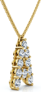 Bliss Diamond 1Ct Diamond Initial "A" Pendant 14k Gold 18" Necklace Lab Grown 5/8" Tall