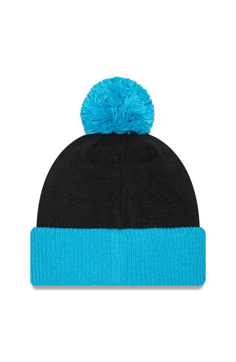 New Era Men's New Era Black Charlotte FC Confident Cuffed Pom Knit Hat, Alternate, color, 