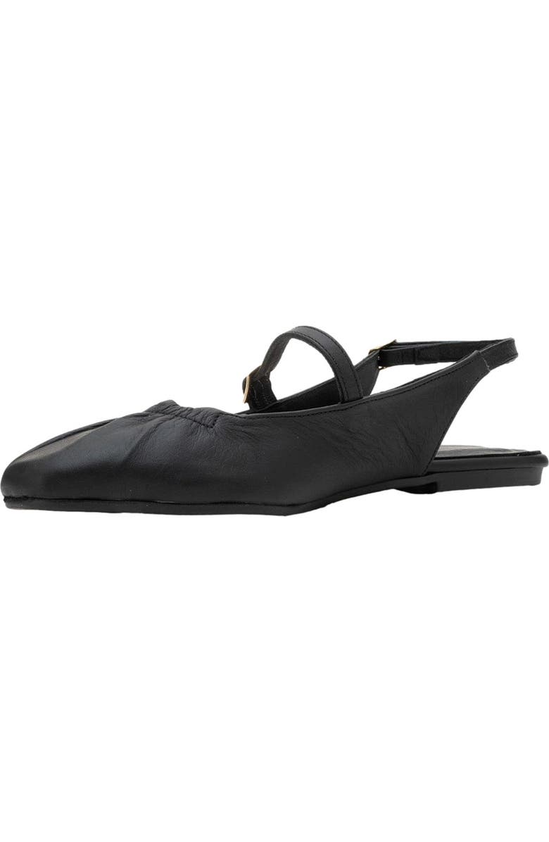 Forever & Always Shoes Britney Leather Closed-Toe Sandal, Alternate, color, Black Leather