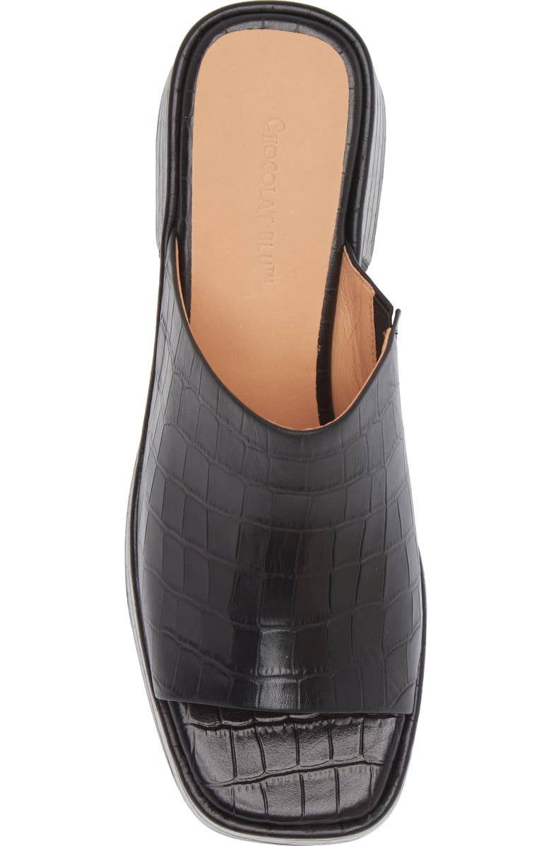 Chocolat Blu Helia Platform Sandal, Alternate, color, Black Crocodile