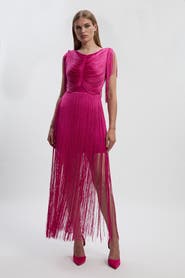 Karen Millen Draped Fringe Mini Dress