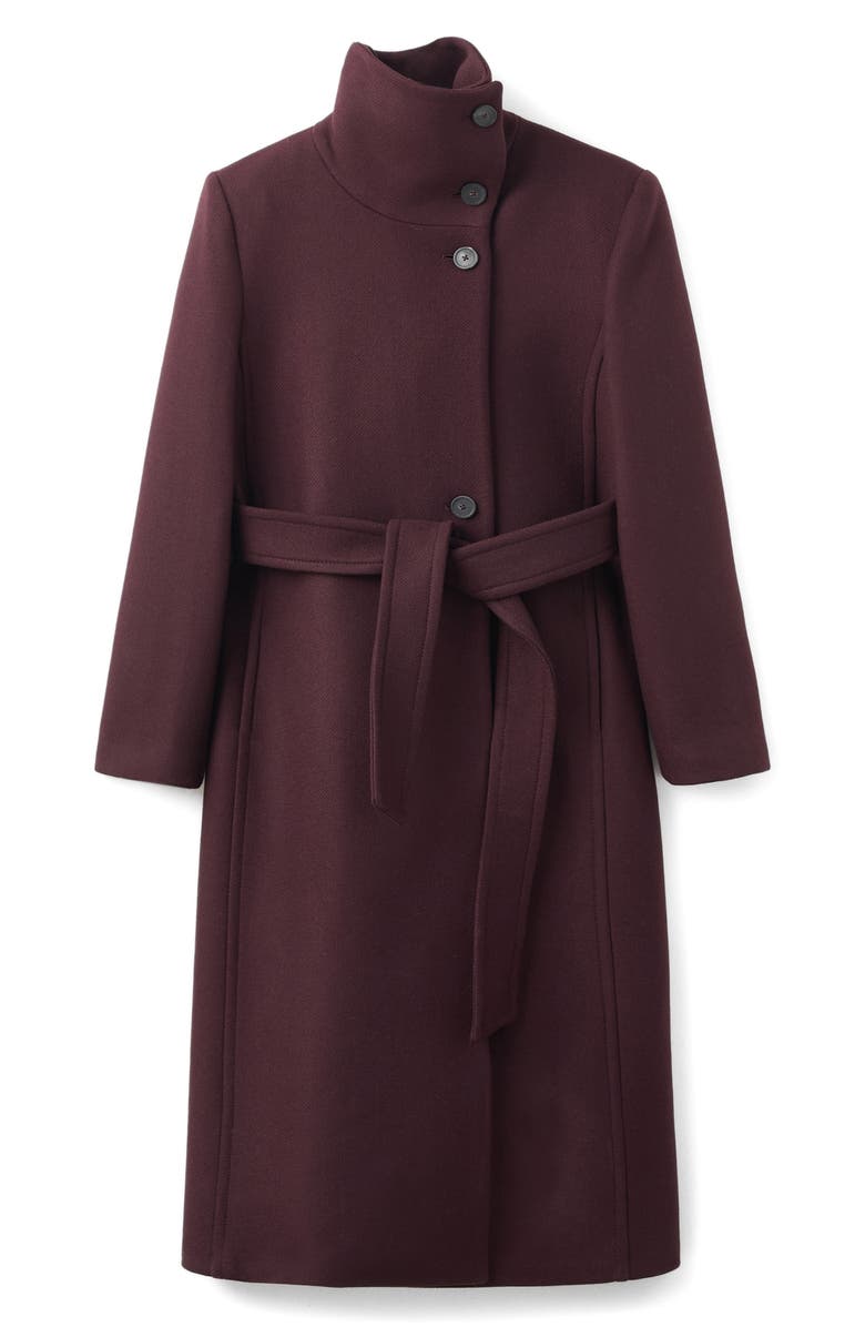 MANGO Manteco Virgin Wool Blend Coat, Alternate, color, Maroon