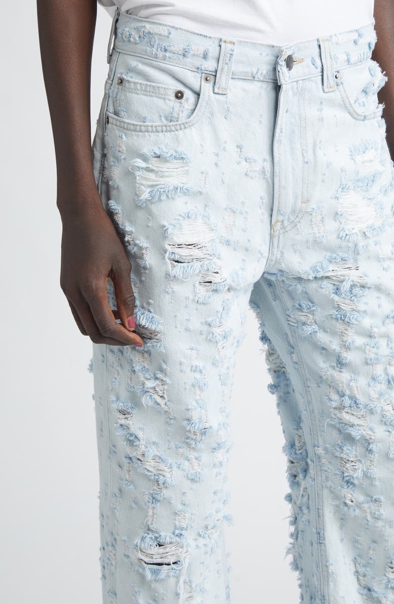 Haikure Winny Destroyed Wide Leg Jeans, Alternate, color, Light Blue Destroy