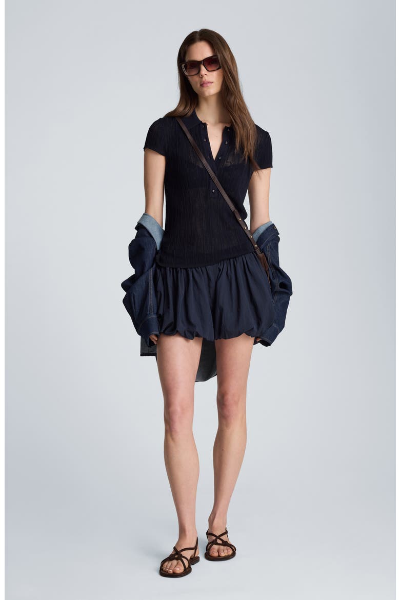 Balloon Hem Shorts, Alternate, color, DARK NAVY