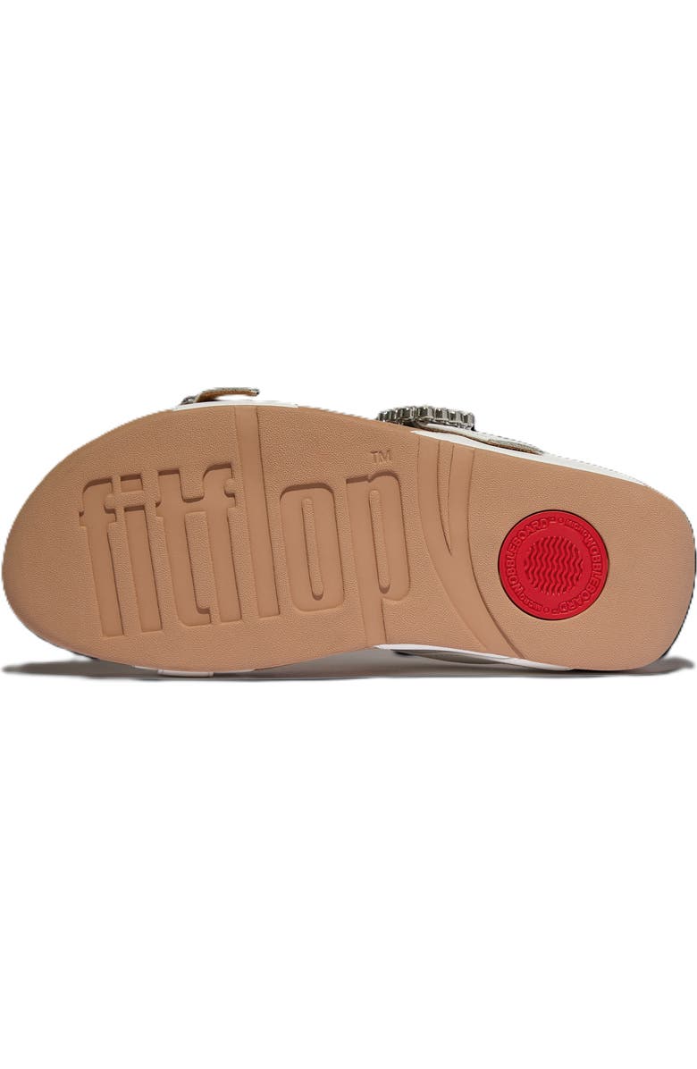 FitFlop Lulu Crystal Buckle Slides, Alternate, color, Urban White