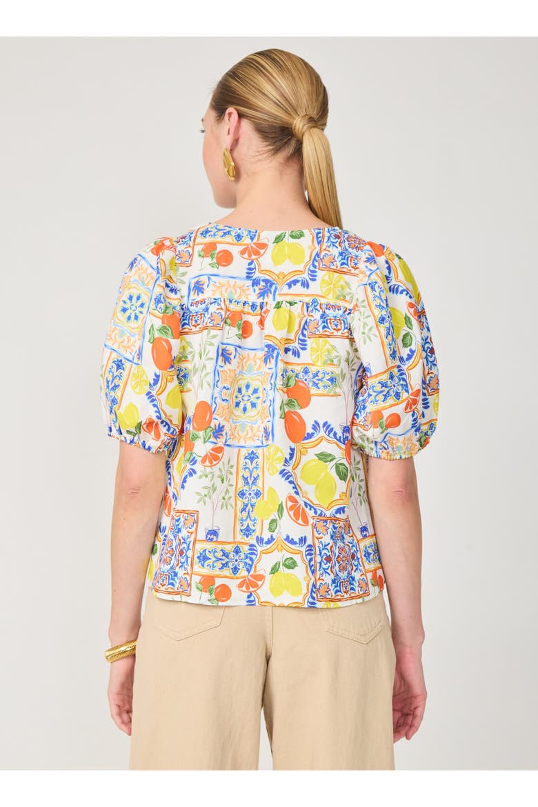 Callie Blouse, Alternate, color, Naples print