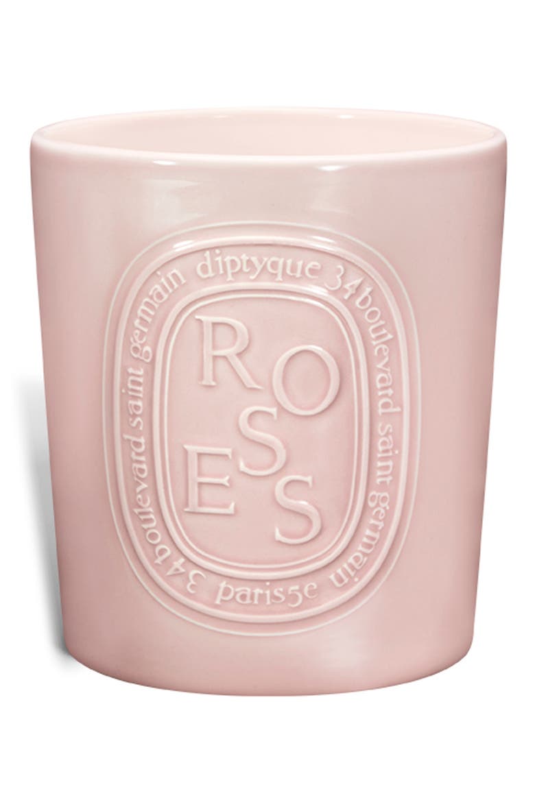 Roses Very Large Scented Candle, Main, color, PINK VESSEL