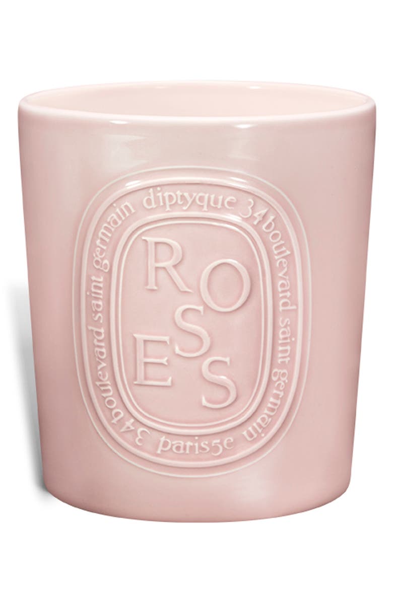 Diptyque Roses Large Scented Candle, Main, color,