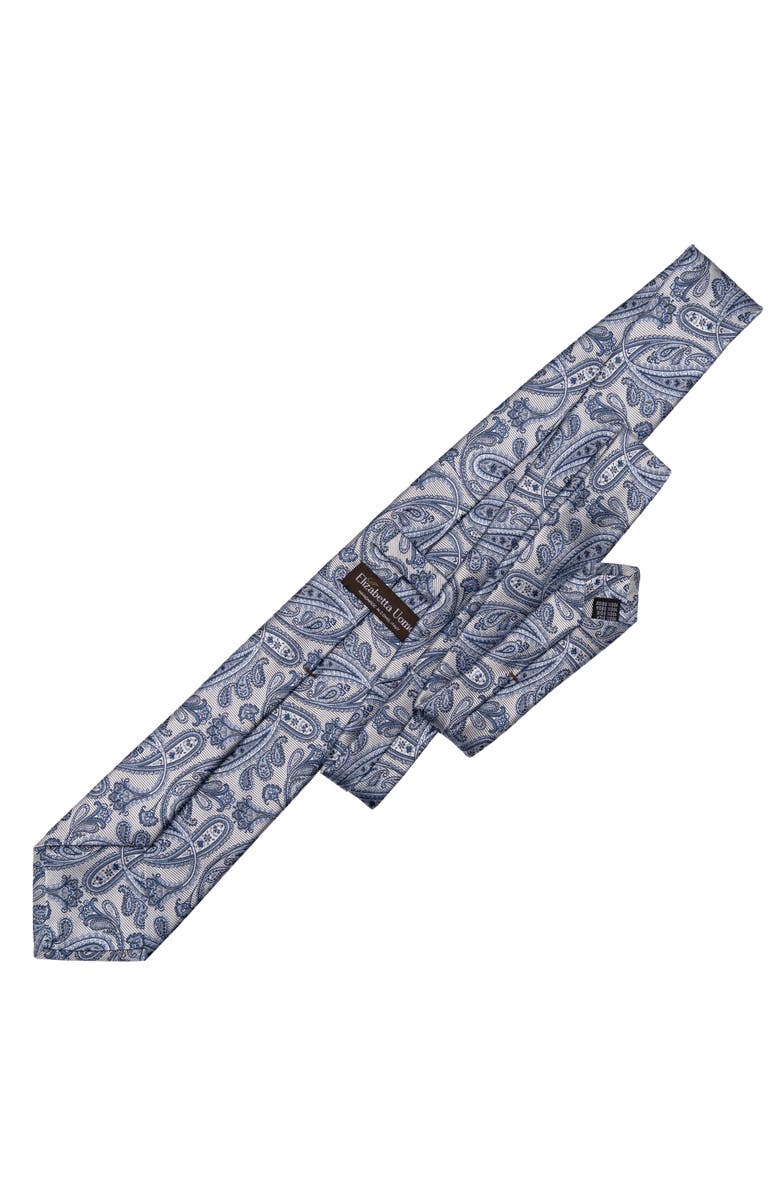 Elizabetta Palermo - Extra Long Silk Jacquard Tie for Men, Alternate, color, Grey