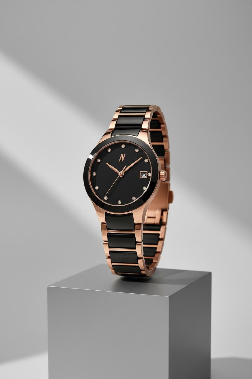 selected Brilliant Black/ Rose Gold