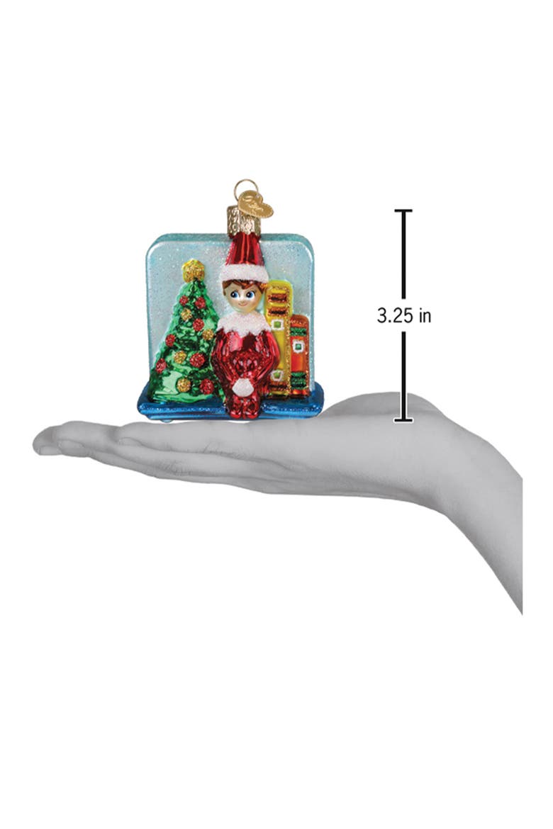 Scout Elf Storytime Christmas Ornament, Alternate, color, RED/ BLUE MULTI