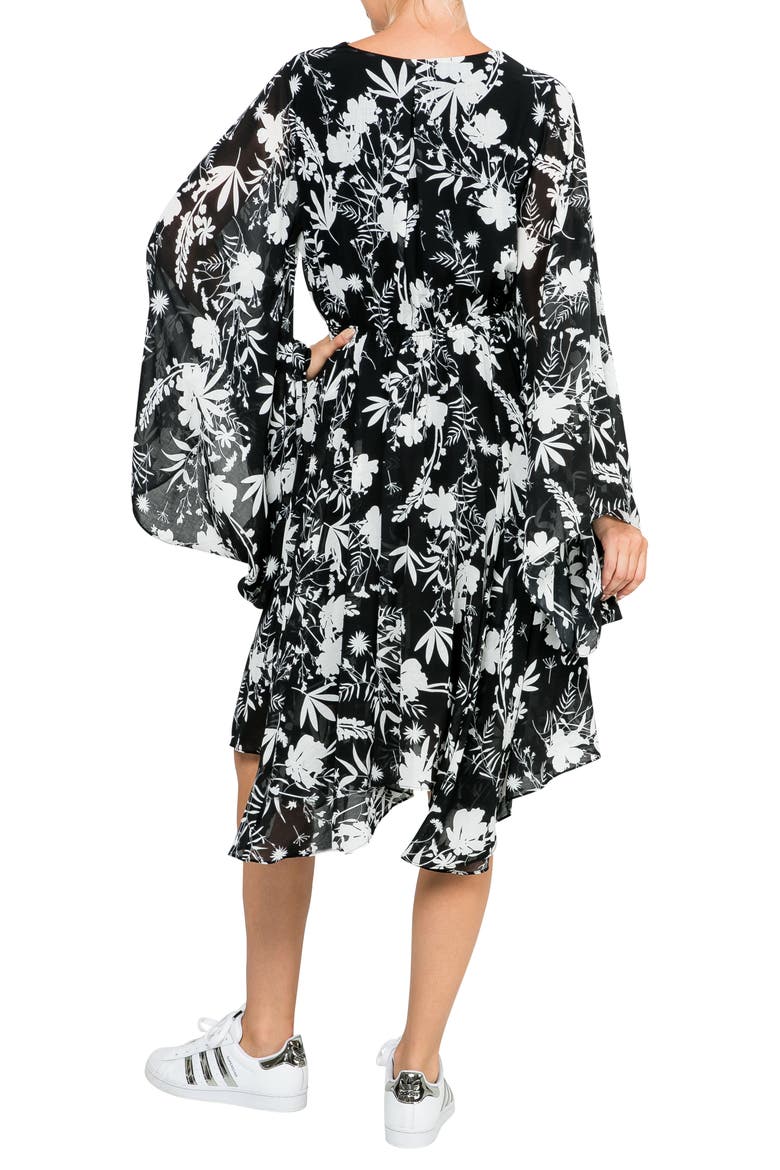 Sunset Long Sleeve Dress, Alternate, color, DAHLIA BLACK