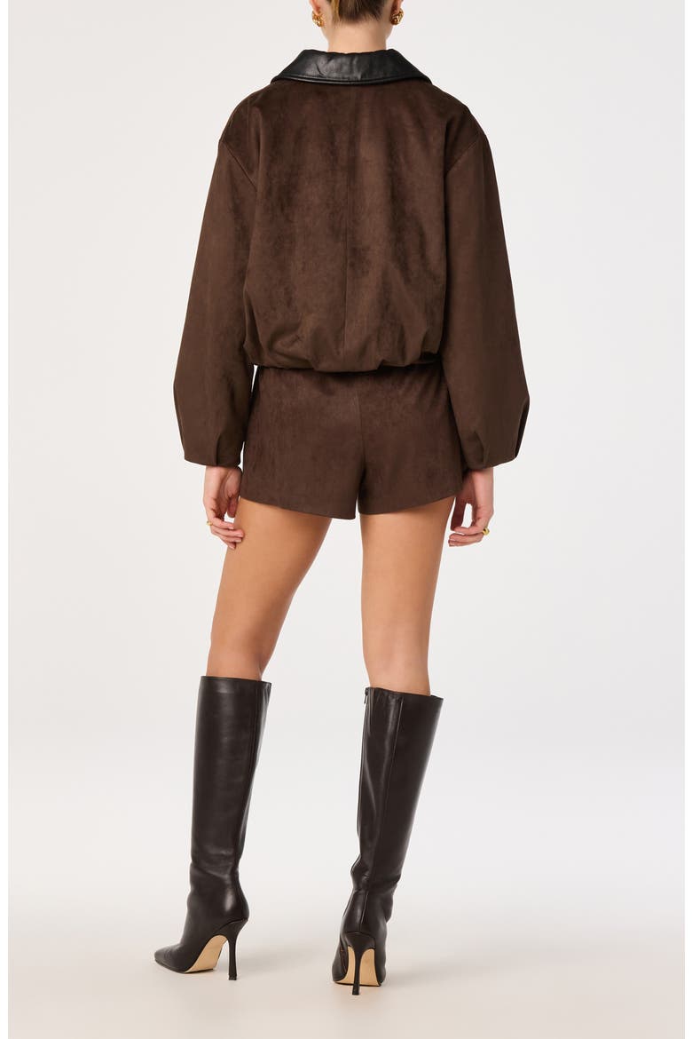 Raevin Faux Suede Jacket, Alternate, color, ESPRESSO