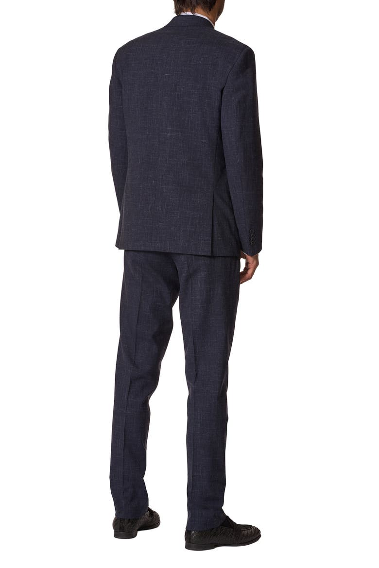 Sartorial Classic Fit Wool & Linen Suit, Alternate, color, NAVY