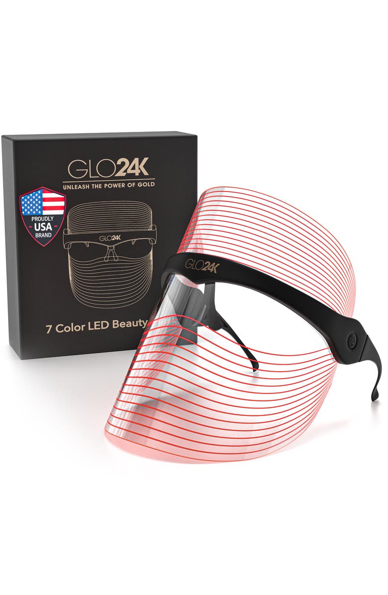 GLO24K UNLEASH THE POWER OF GOLD 7 Color LED Beauty Mask, Main, color, Na