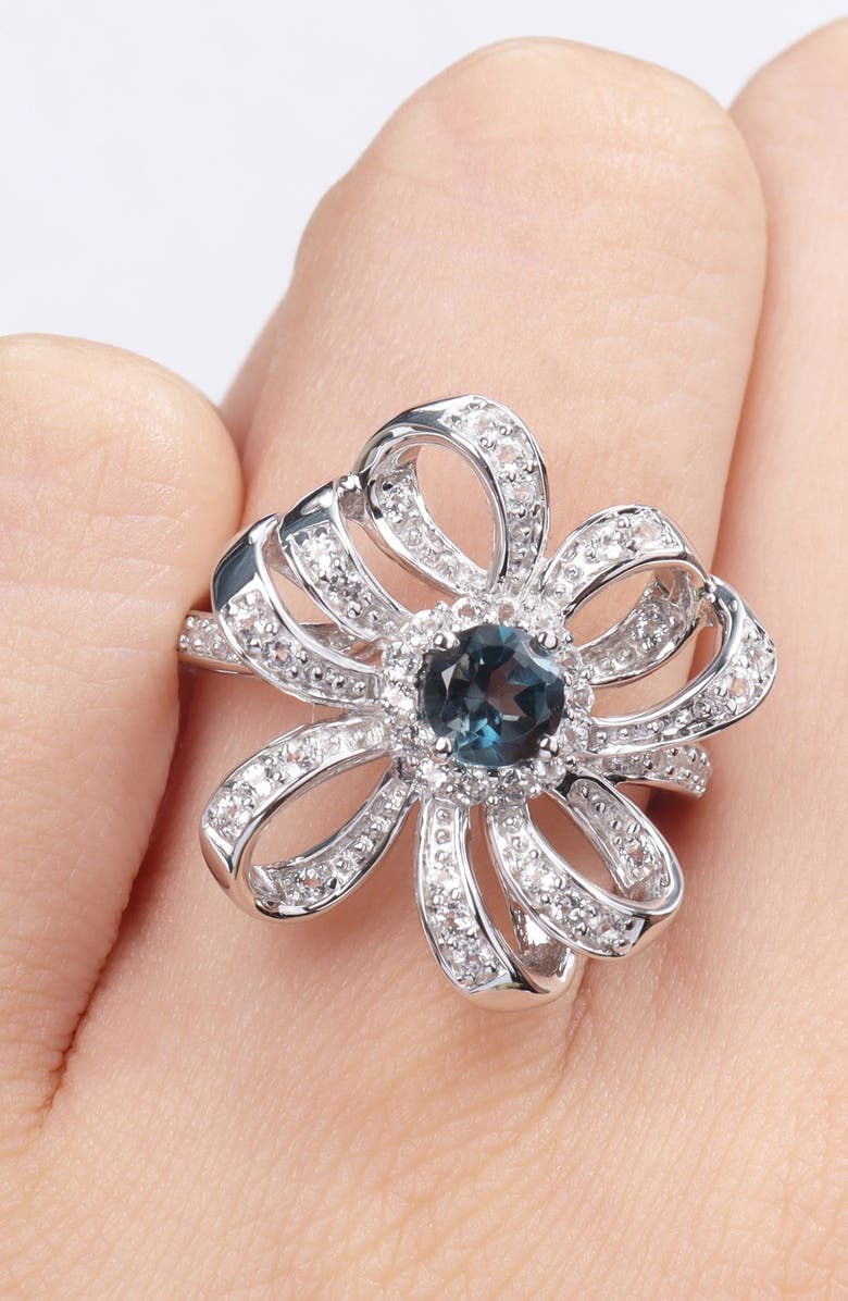 DELMAR Sterling Silver Topaz Statement Ring, Alternate, color, 