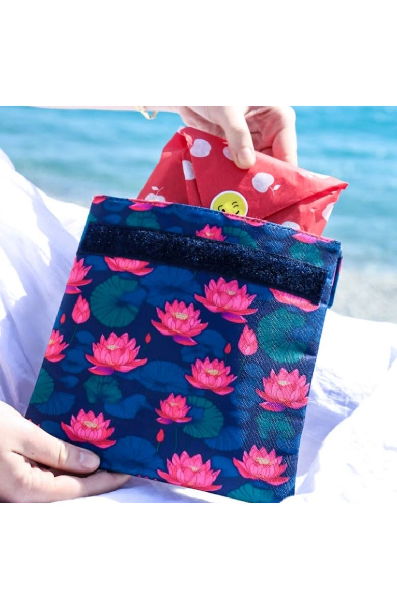 Yumbox Reusable Sandwich Bags - Insulated, Washable, Eco-Friendly Fabric Pouches For Snacks, Wraps & Lunches, Alternate, color, Lotus