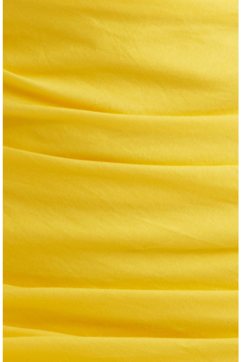 Solea Floral Appliqué Strapless Gown, Alternate, color, LEMON TONIC