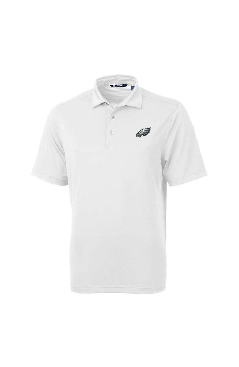 Cutter & Buck Men's Cutter & Buck White Philadelphia Eagles Virtue Eco Pique Recycled Polo, Alternate, color, White