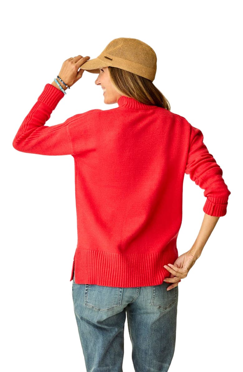 Carve Designs Woodward Sweater, Alternate, color, Poinsettia