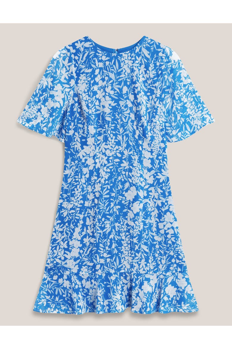 Iona Floral Print Mini Dress, Alternate, color, Blueivory