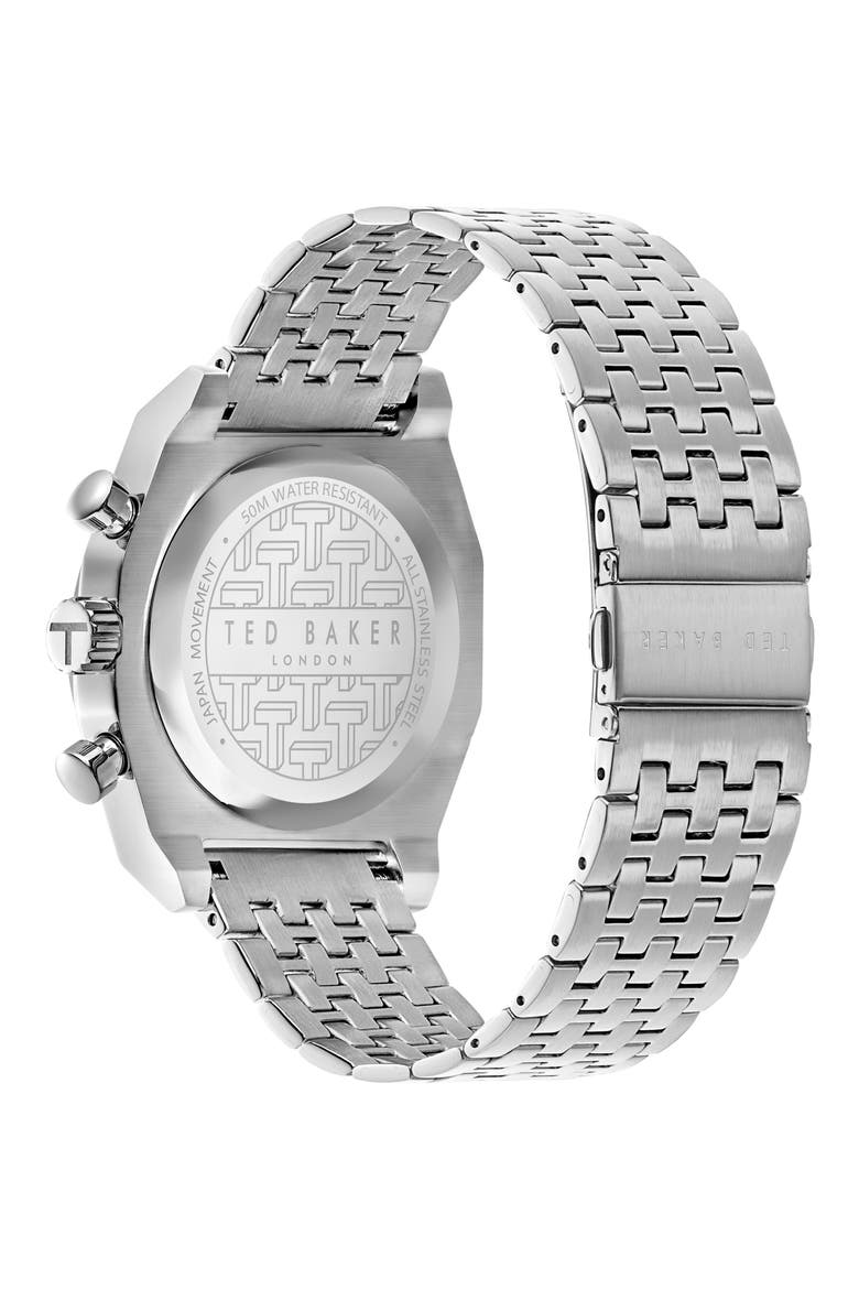 Filey Chronograph Bracelet Watch, 43mm, Alternate, color, SILVER/ SILVER/ SILVER