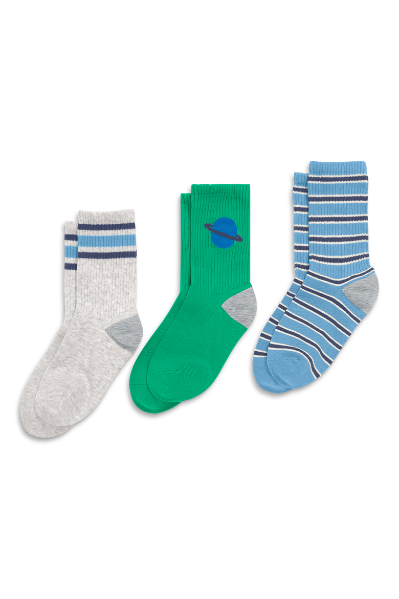 Kids Athletic Sock 3-Pack, Main, color, Saturn Mix