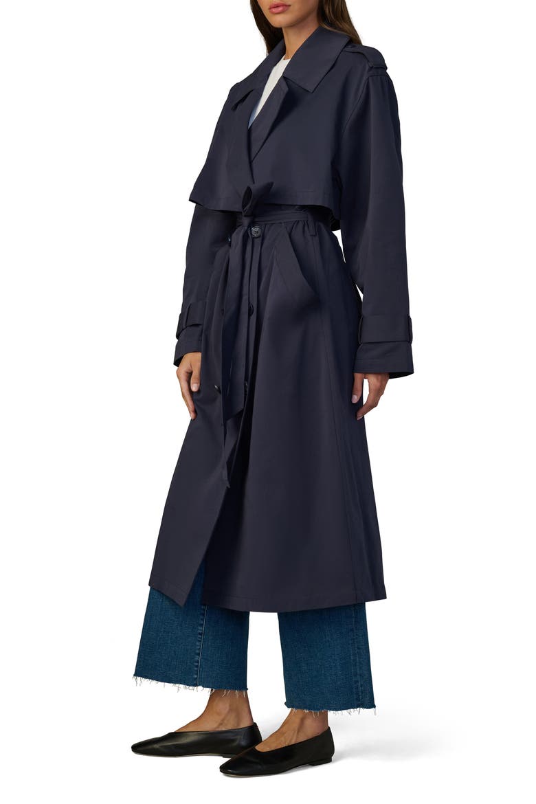 The Dani Michelle Trench Coat, Alternate, color, NAVY
