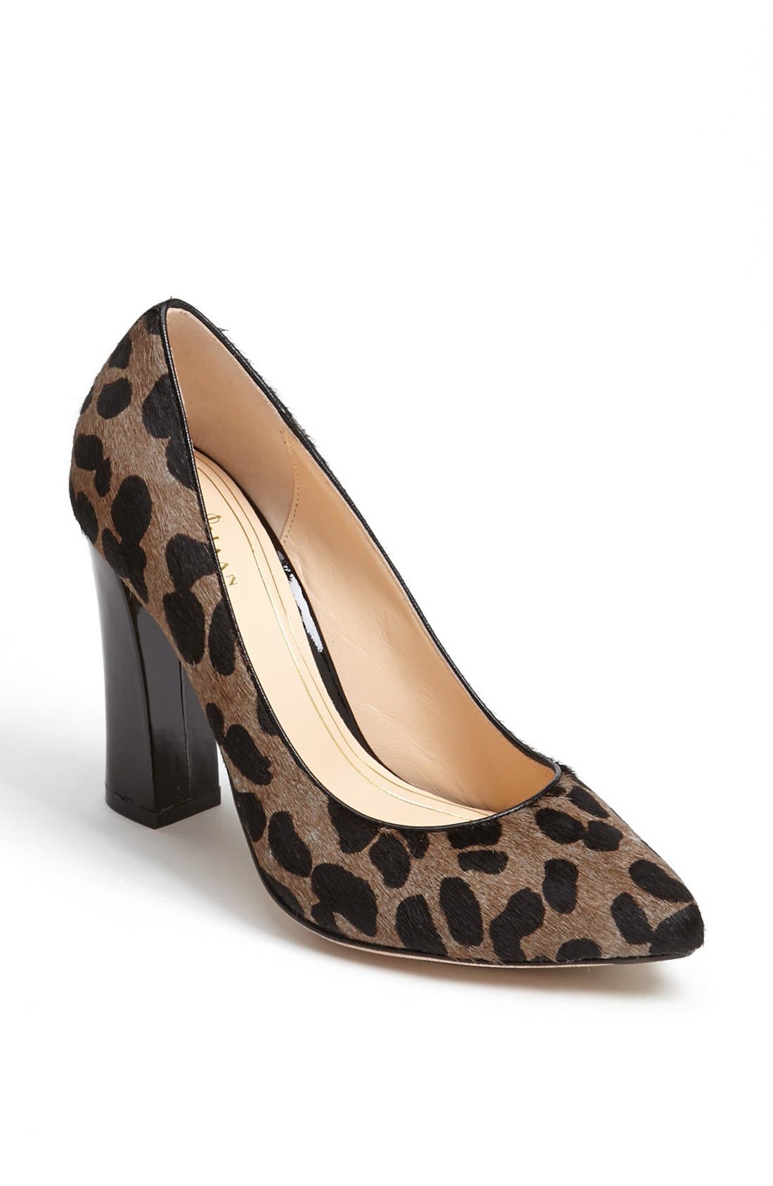 'Chelsea' Pump, Main, color, DARK GREY OCELOT HAIRCALF