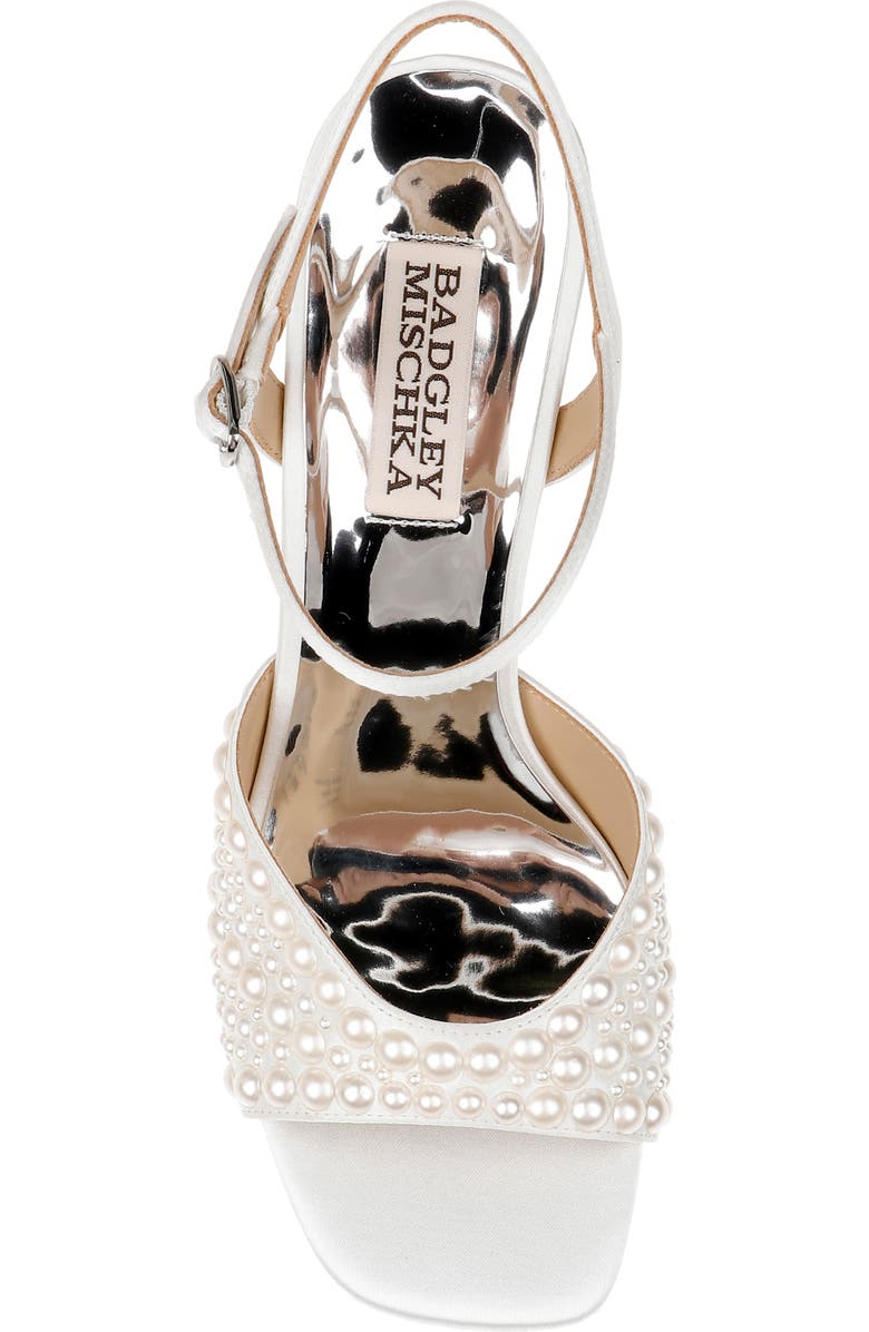BADGLEY MISCHKA Bryleigh Ankle Strap Platform Sandal, Alternate, color, Whitesatin