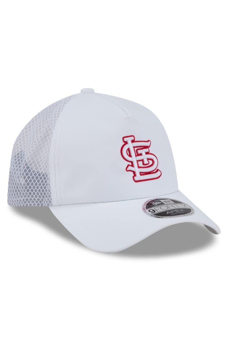 New Era Men's New Era White St. Louis Cardinals 2026 Batting Practice Apex 9FORTY Adjustable Trucker Hat, Alternate, color, White